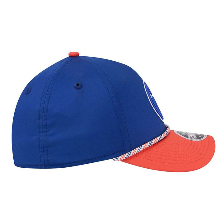 Edmonton Oilers Toddler-Kids New Era Blue & Orange Rope 39THIRTY M-Crown Flex Hat