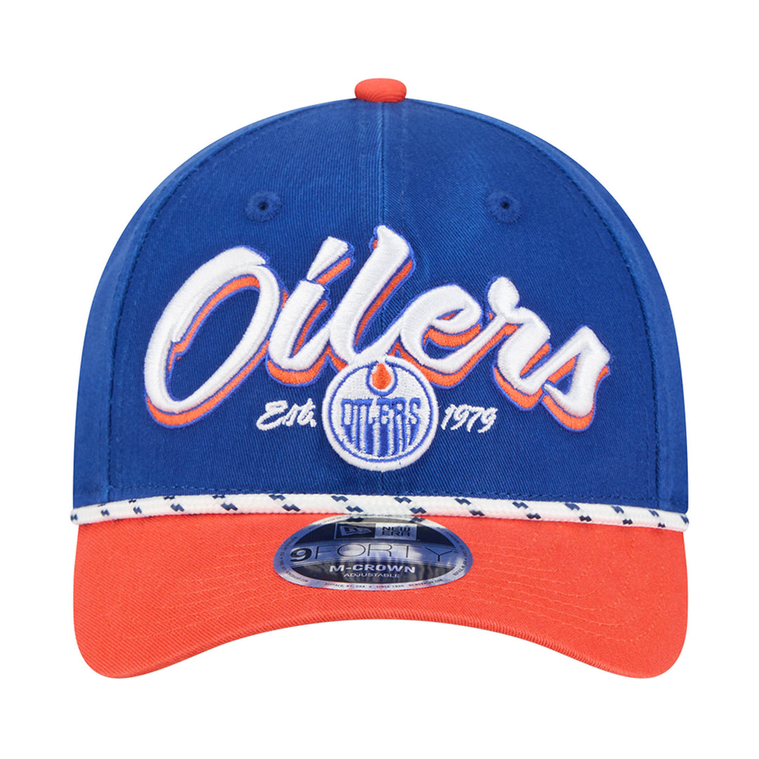 Edmonton Oilers Toddler New Era Blue & Orange Team Loyal 9FORTY M-Crown Adjustable Hat