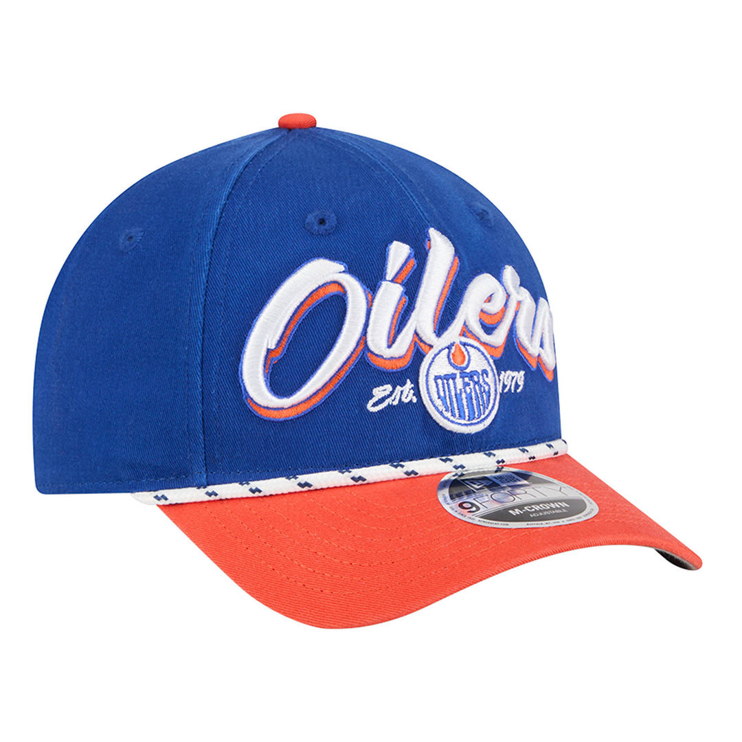 Edmonton Oilers Toddler New Era Blue & Orange Team Loyal 9FORTY M-Crown Adjustable Hat