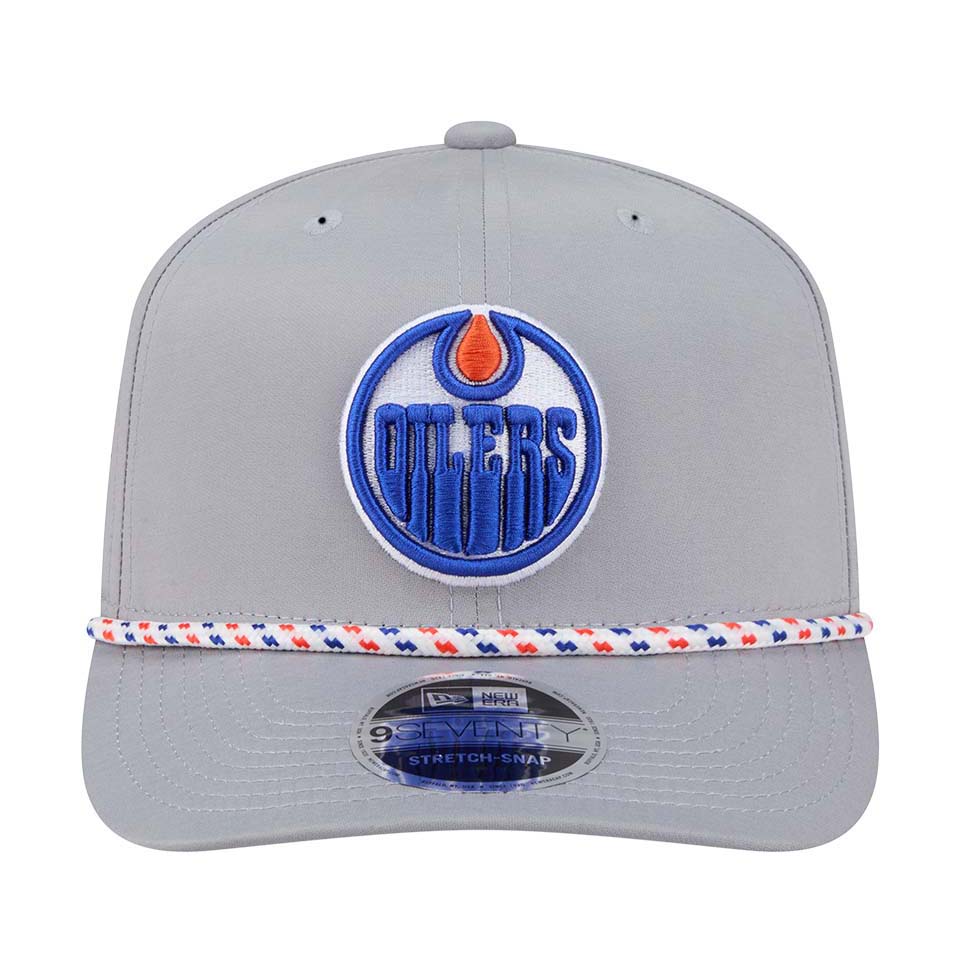 Edmonton Oilers Toddler New Era Grey Rope 9SEVENTY Stretch Adjustable Hat