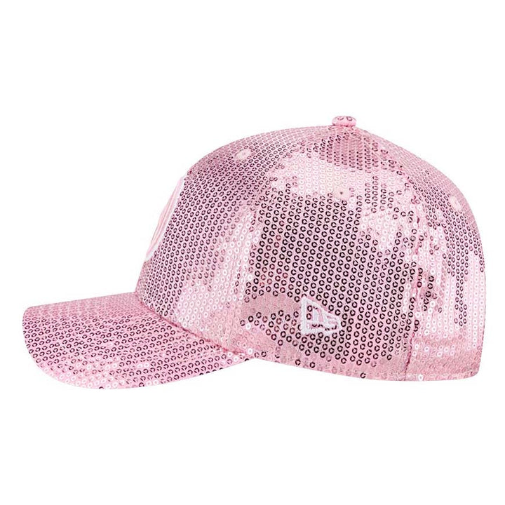 Edmonton Oilers Toddler New Era Pink Sequin 9FORTY M-Crown Adjustable Hat