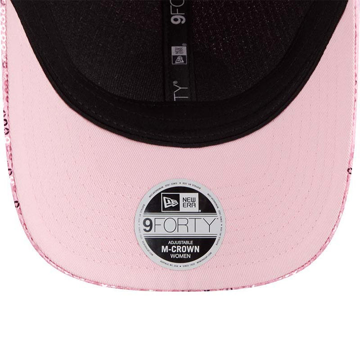 Edmonton Oilers Toddler New Era Pink Sequin 9FORTY M-Crown Adjustable Hat