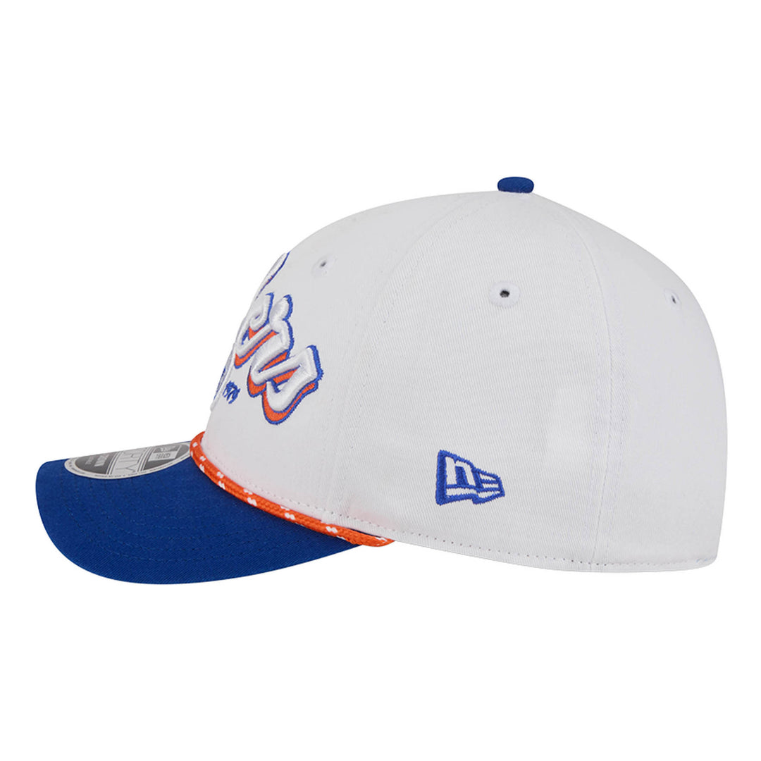 Edmonton Oilers Toddler New Era White & Blue Team Loyal 9FORTY M-Crown Adjustable Hat