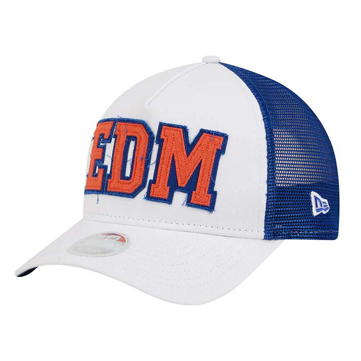 Edmonton Oilers Toddler New Era White & Blue Winner 9FORTY M-Crown Adjustable Hat