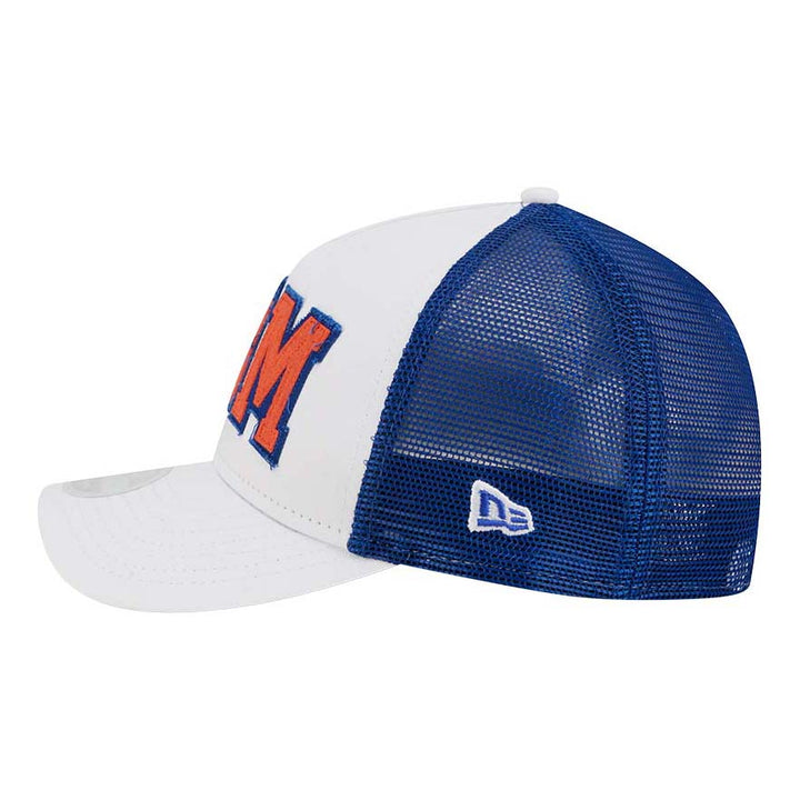 Edmonton Oilers Toddler New Era White & Blue Winner 9FORTY M-Crown Adjustable Hat