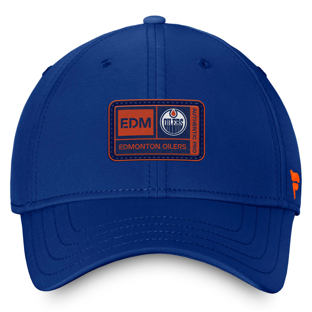 Edmonton Oilers Fanatics Blue 2023 NHL Training Camp Authentic Pro Flex Hat
