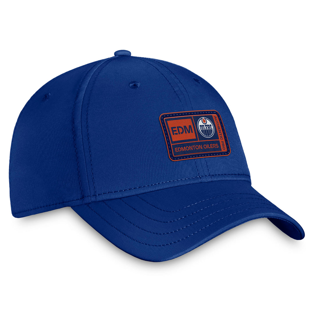 Edmonton Oilers Fanatics Blue 2023 NHL Training Camp Authentic Pro Flex Hat