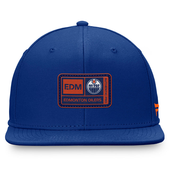 Edmonton Oilers Fanatics Blue 2023 NHL Training Camp Pro Snapback Hat