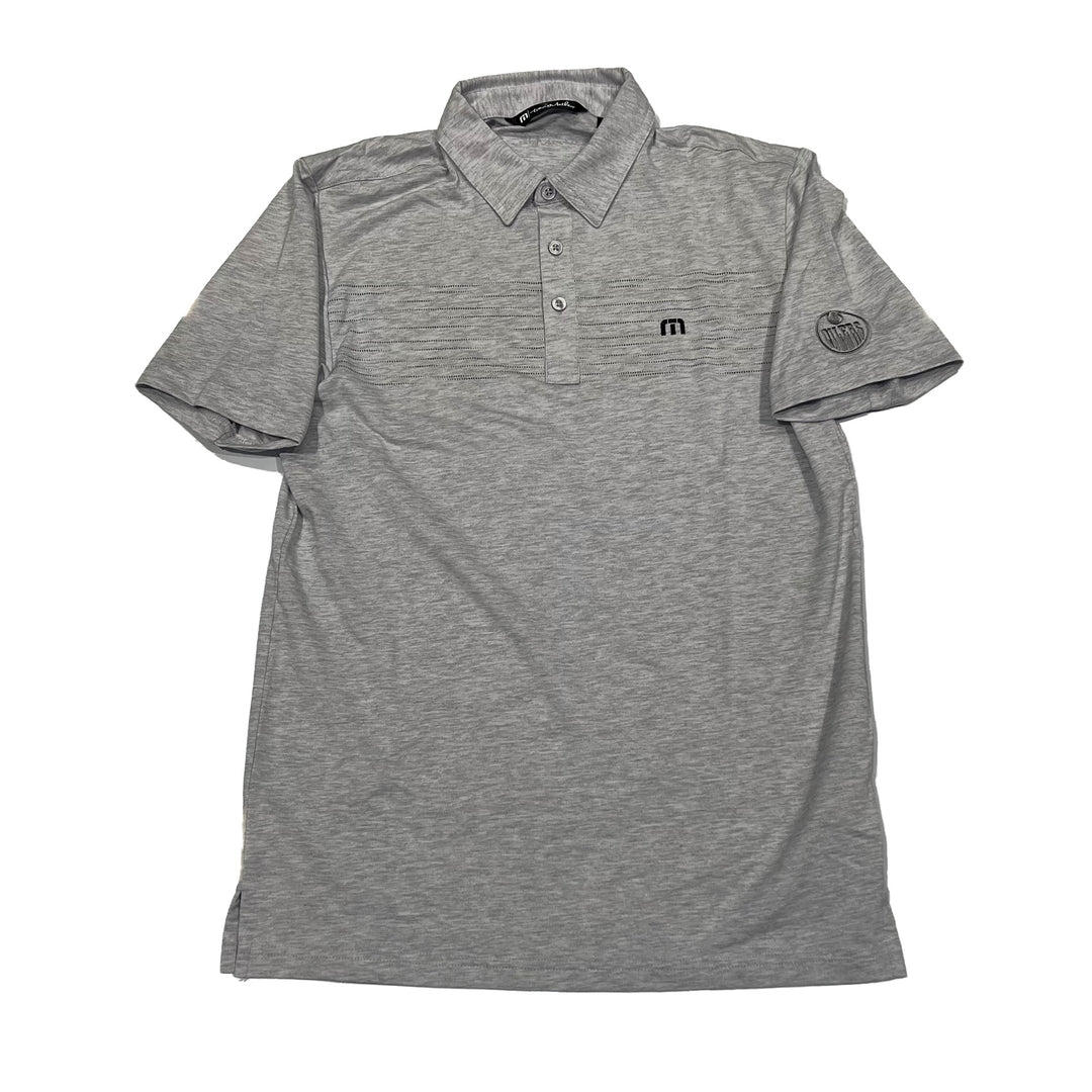 Edmonton Oilers TravisMathew Hiking Pro Grey Polo