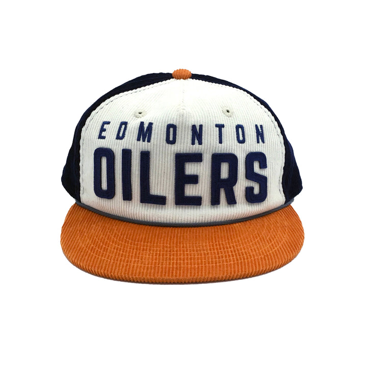 Edmonton Oilers Official League Corduroy Tricolor Snapback Hat