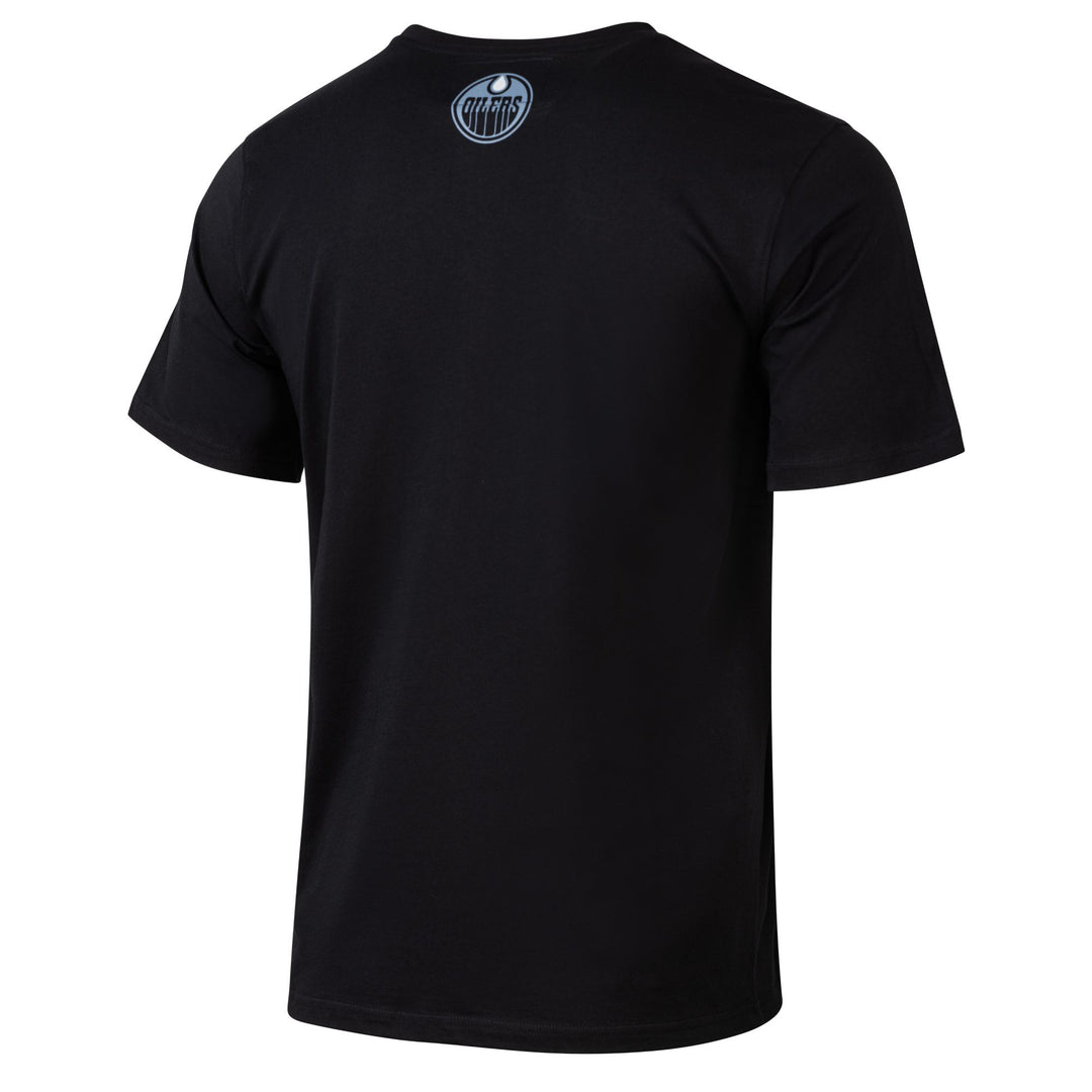 Edmonton Oilers Unisex Authentics Black Grayscale Oil Drop Relaxed T-Shirt