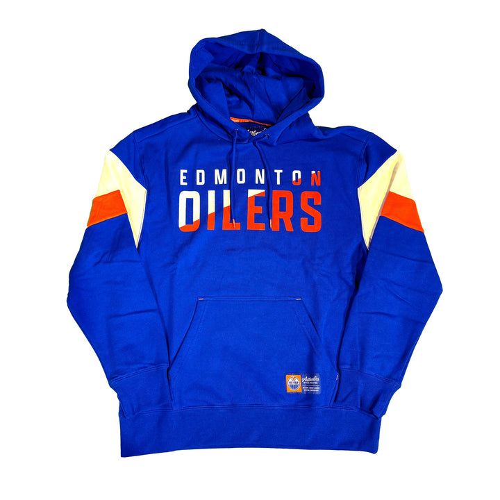 Edmonton Oilers Unisex Authentics Royal Blue Color Blocked Hoodie