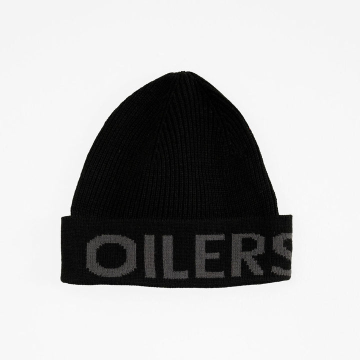 Edmonton Oilers Unisex Line Change Black Tonal Toque