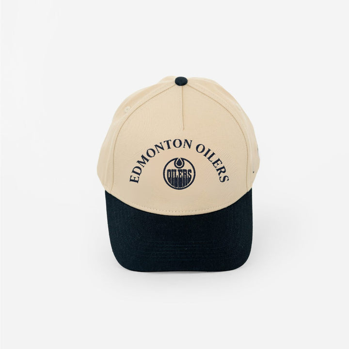 Edmonton Oilers Unisex Line Change Two Tone White & Navy Adjustable Hat