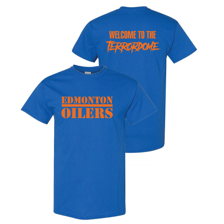 Edmonton Oilers Unisex Terrordome Blue T-Shirt