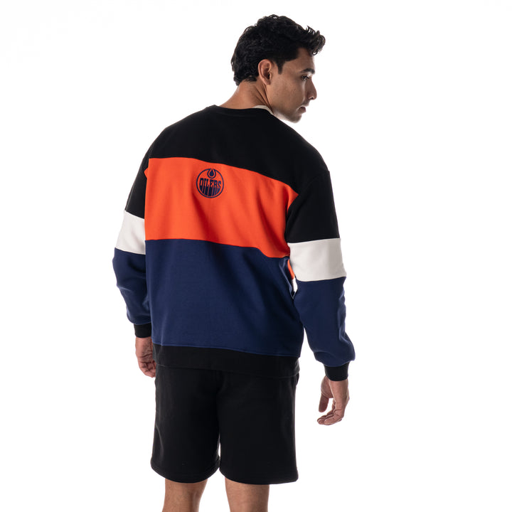Edmonton Oilers Unisex The Wild Collective Colorblocked Multi Crewneck Sweatshirt