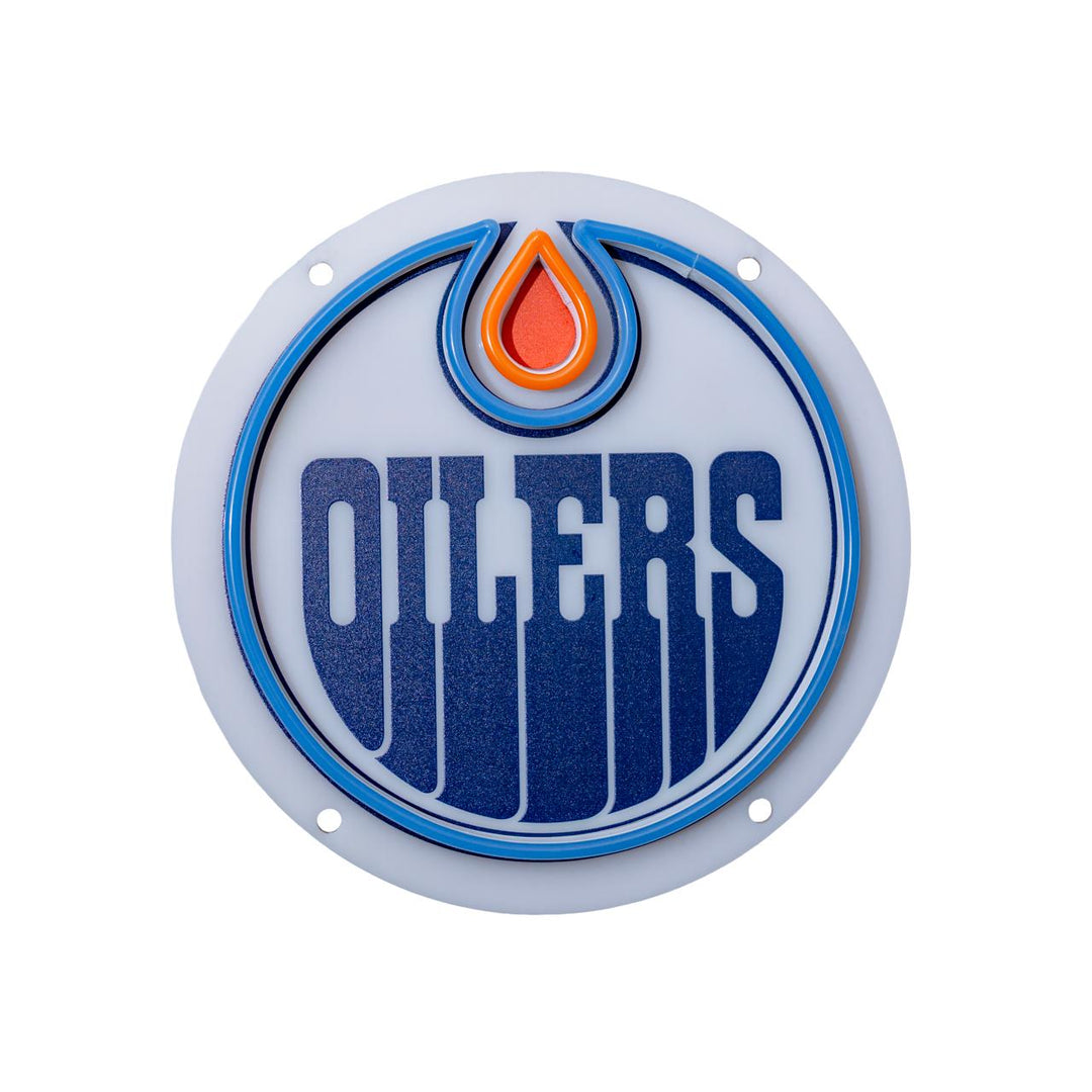 Edmonton Oilers Urban Now Logo Mini Neon 10"x 10" Wall Sign