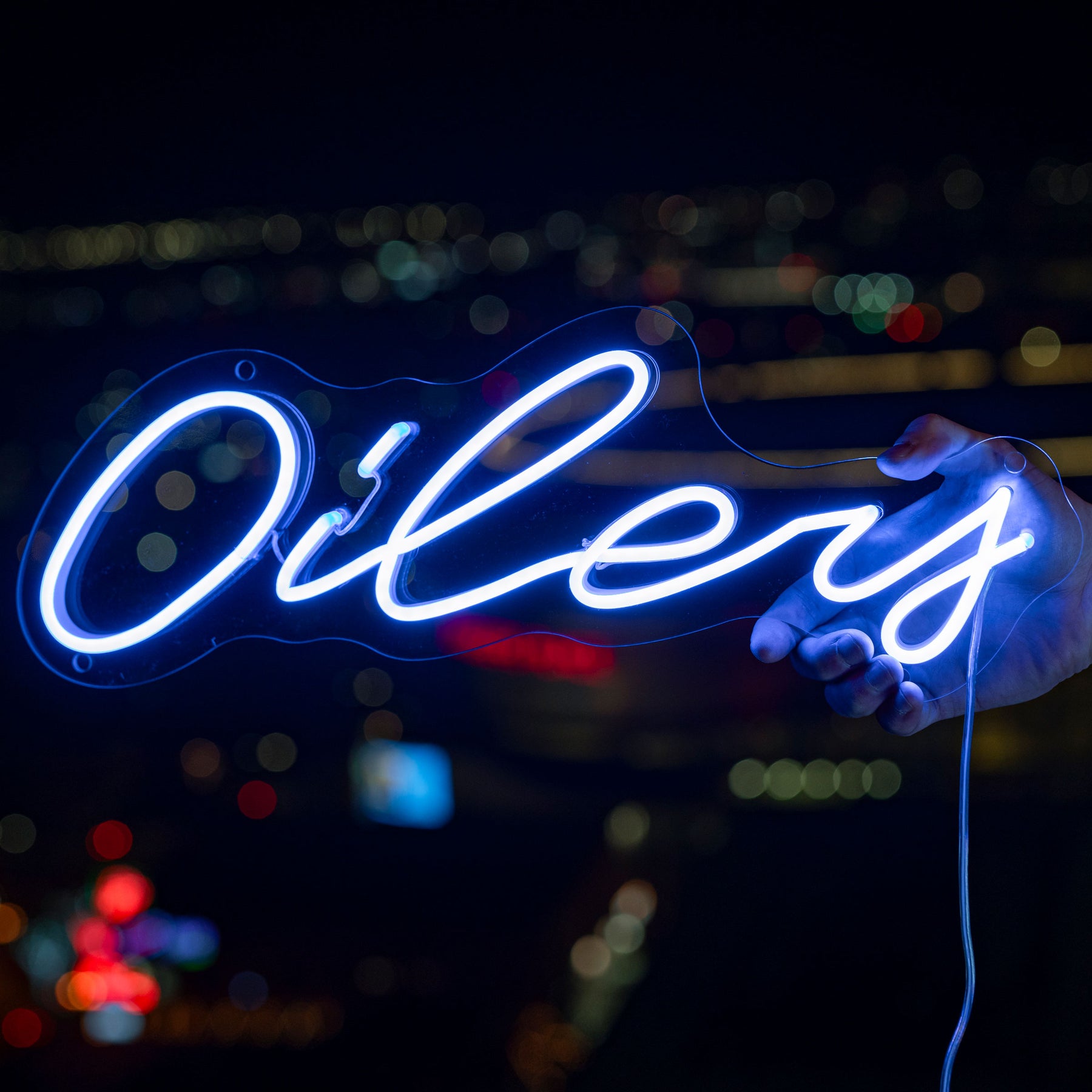 Edmonton Script Edmonton Oilers Urban Now Script Neon 17