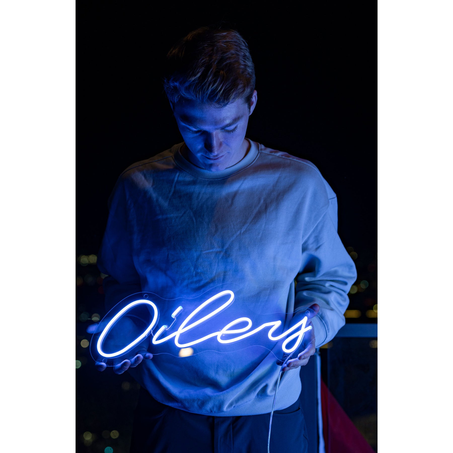 Edmonton Script Edmonton Oilers Urban Now Script Neon 17