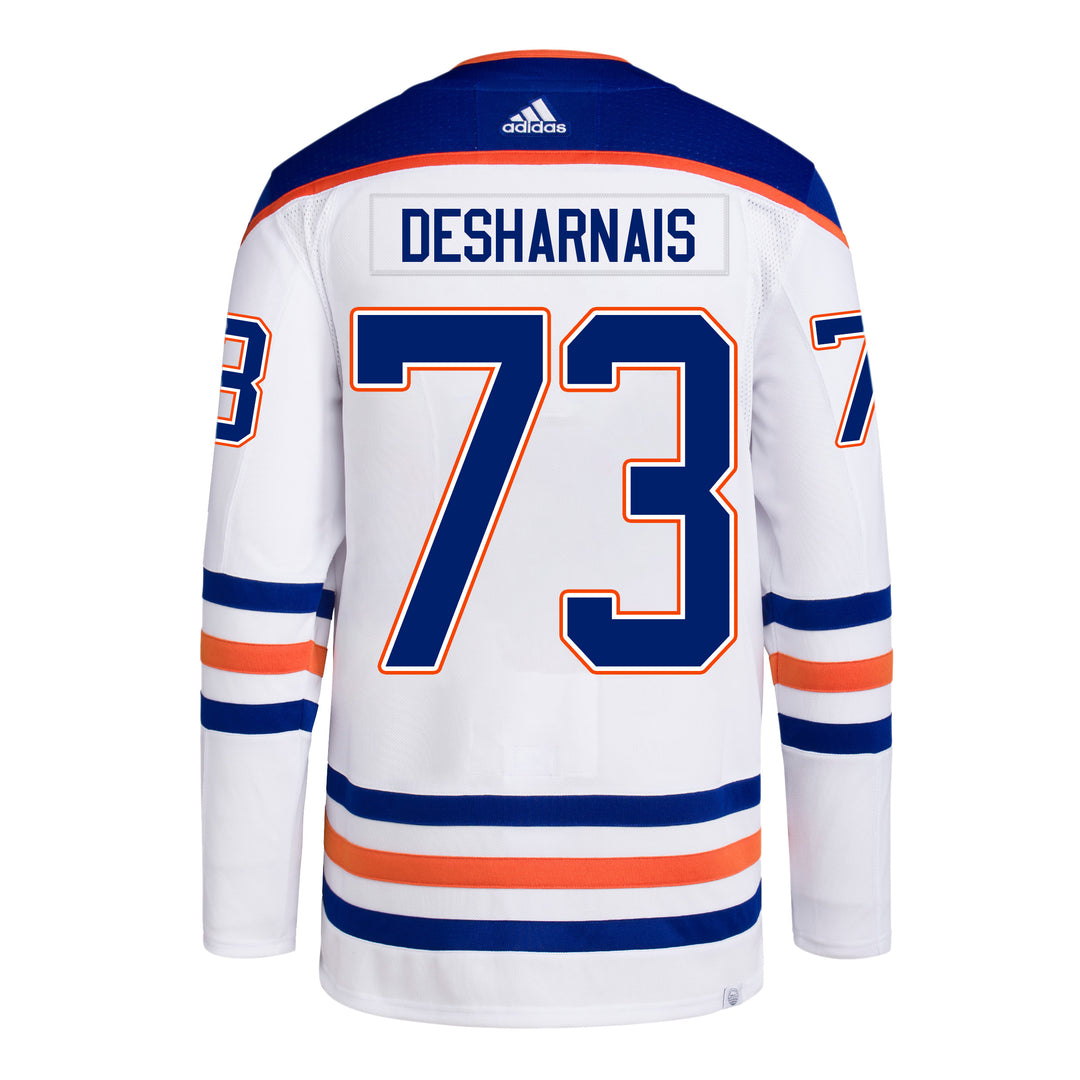 Vincent Desharnais Edmonton Oilers adidas Primegreen Authentic White Away Jersey