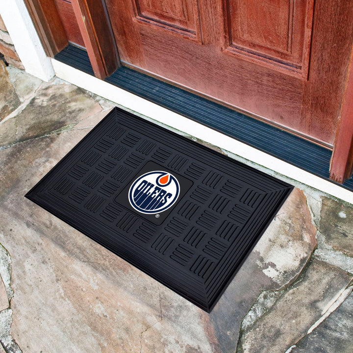 Edmonton Oilers Vinyl Medallion 19.5" x 31.25" Door Mat