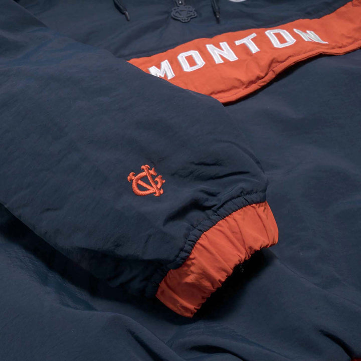 Edmonton Oilers Violent Gentlemen Navy & Orange Half-Zip Jacket