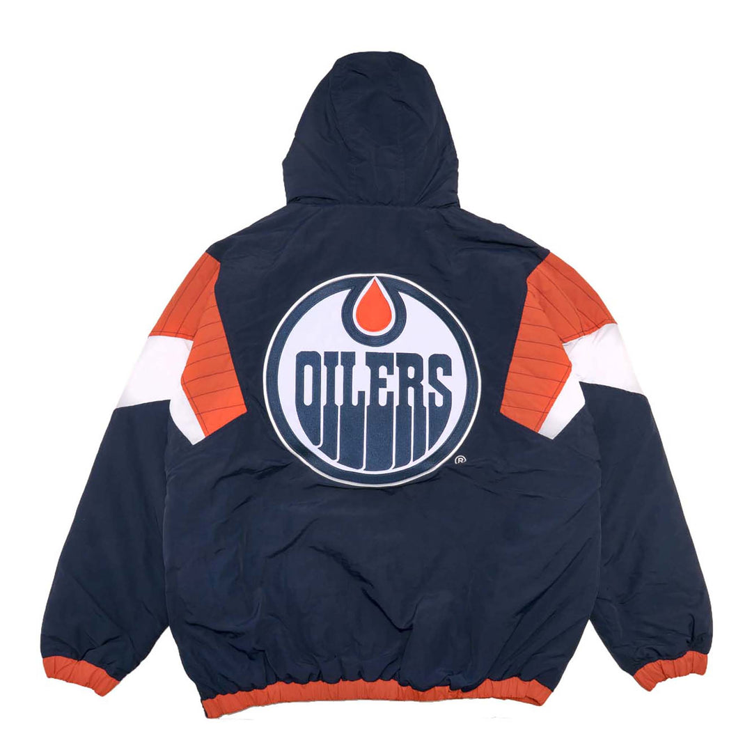 Edmonton Oilers Violent Gentlemen Navy & Orange Half-Zip Jacket