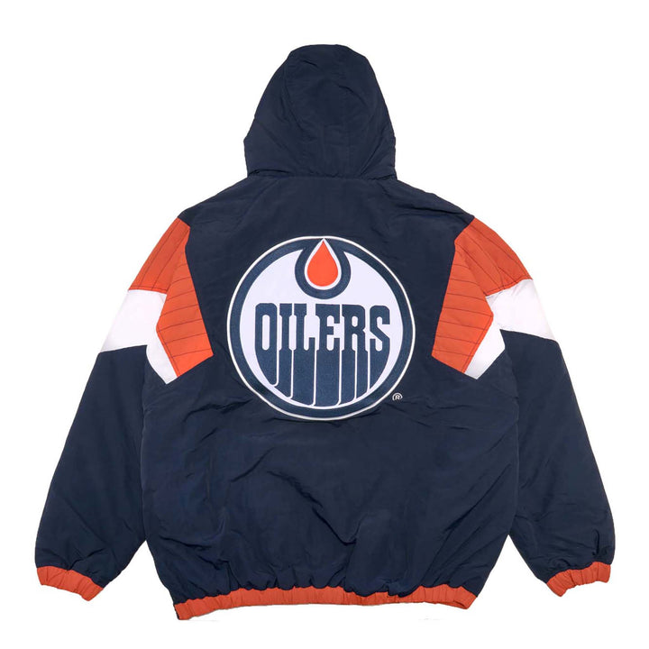 Edmonton Oilers Violent Gentlemen Navy & Orange Half-Zip Jacket