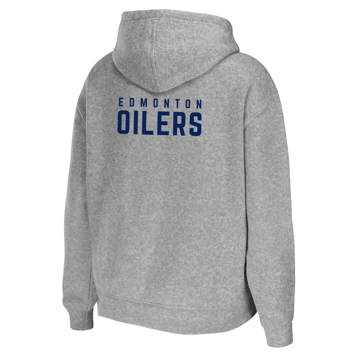 Edmonton Oilers Women's WEAR by Erin Andrews Grey Full-Zip Fleece Hoodie