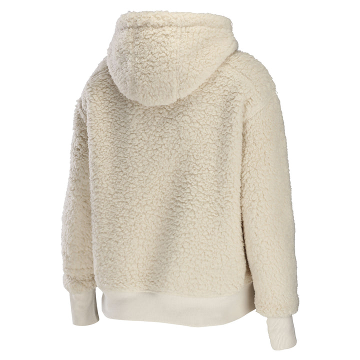 Edmonton Oilers Women's WEAR by Erin Andrews Cream Sherpa Half-Zip Hoodie