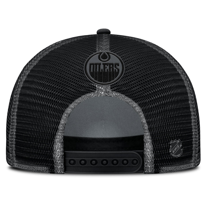 Edmonton Oilers Women's Fanatics Black 2025-26 Authentic Pro Road 8 Mesh Snapback Hat