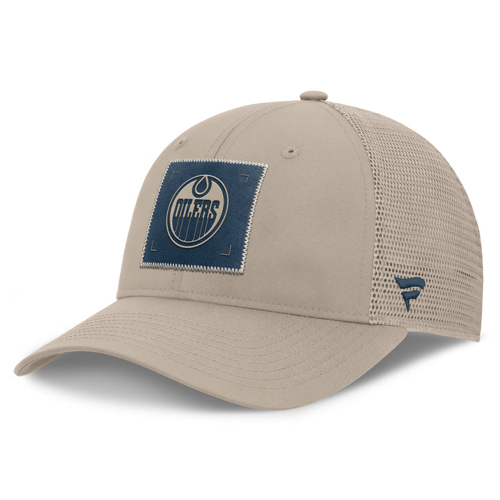 Edmonton Oilers Women's Fanatics Cream 2026-27 Authentic Pro Road Mesh Snapback Hat