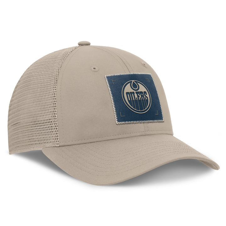 Edmonton Oilers Women's Fanatics Cream 2026-27 Authentic Pro Road Mesh Snapback Hat