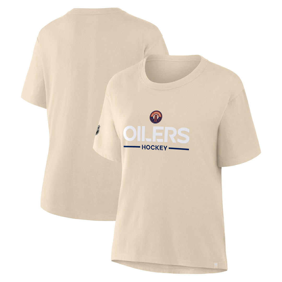Edmonton Oilers Women's Fanatics Cream Alternate T-Shirt