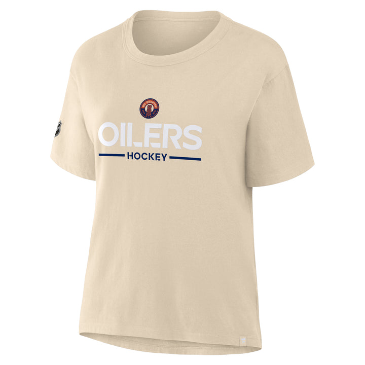 Edmonton Oilers Women's Fanatics Cream Alternate T-Shirt