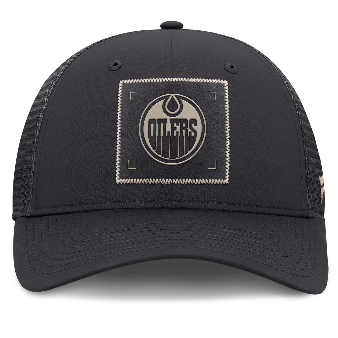Edmonton Oilers Women's Fanatics Grey 2026-27 Authentic Pro Road Mesh Snapback Hat