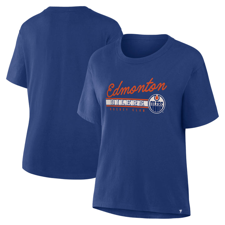 Edmonton Oilers Women's Fanatics Legacy Blue T-Shirt