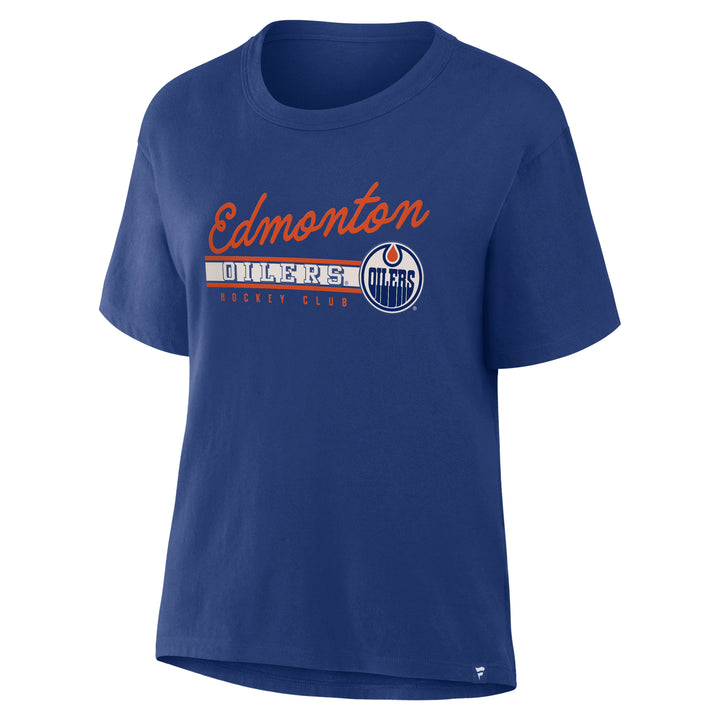Edmonton Oilers Women's Fanatics Legacy Blue T-Shirt