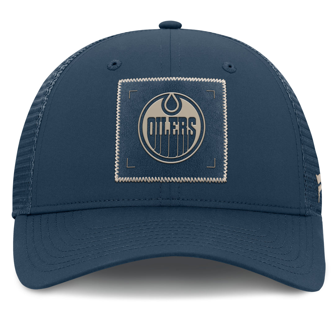 Edmonton Oilers Women's Fanatics Navy 2026-27 Authentic Pro Road Mesh Snapback Hat