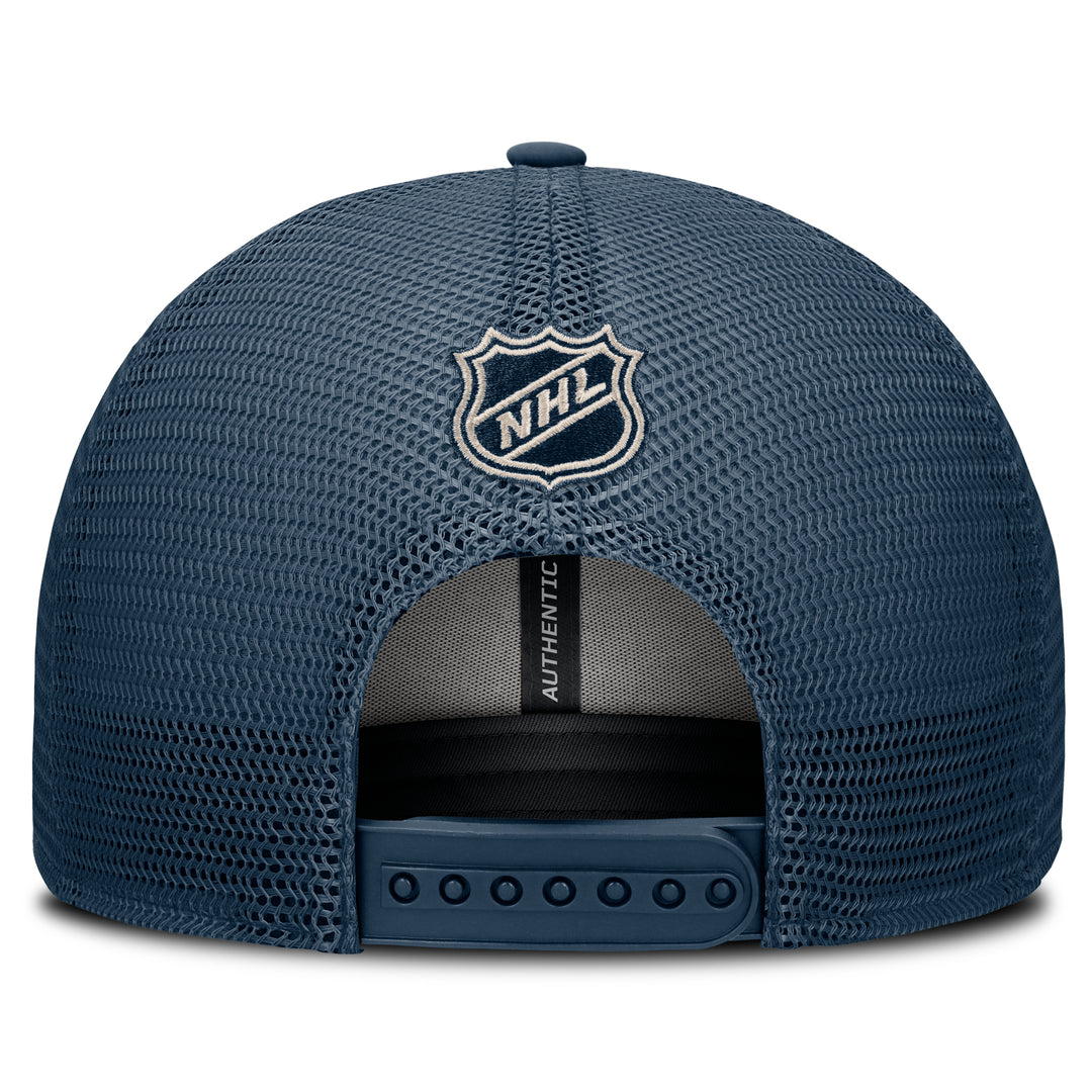 Edmonton Oilers Women's Fanatics Navy 2026-27 Authentic Pro Road Mesh Snapback Hat
