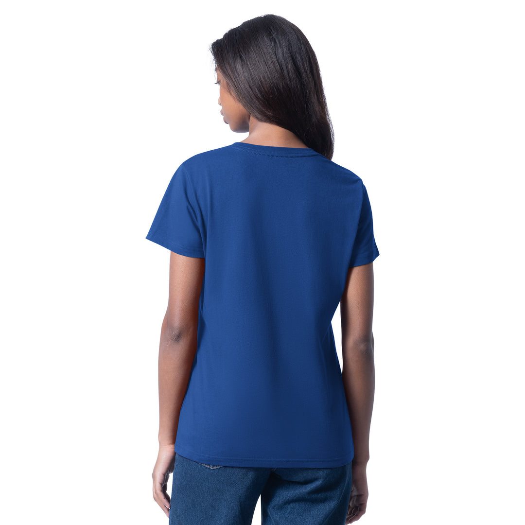 Edmonton Oilers Women's G-III Blue Cheer Dance T-Shirt
