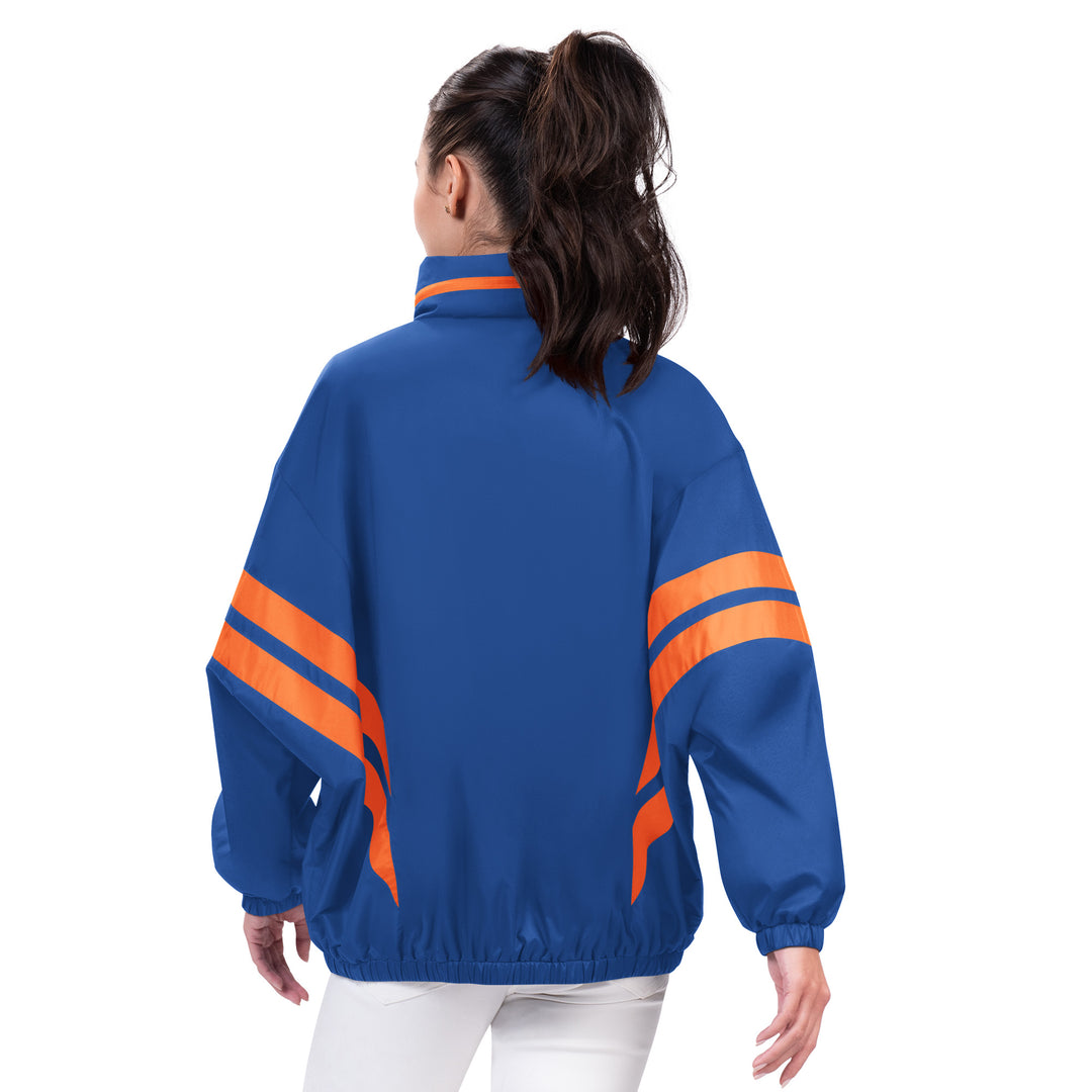 Edmonton Oilers Women's GIII Royal Trainer Full-Zip Jacket