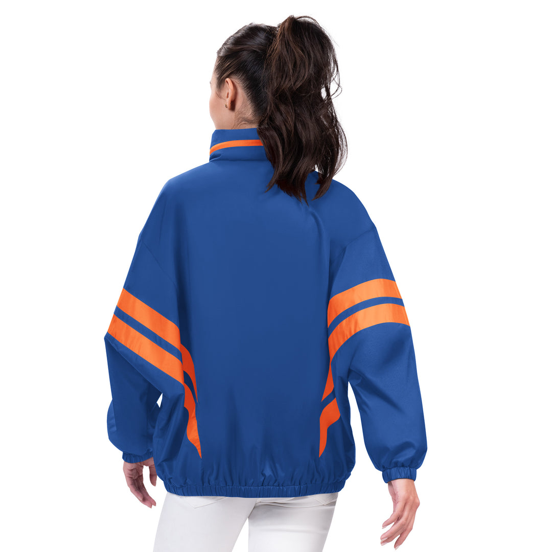 Edmonton Oilers Women's G-III Royal Trainer Full-Zip Jacket