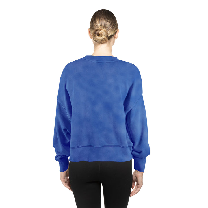 Edmonton Oilers Women's New Era 1933 Throwback Royal Crewneck Sweatshirt