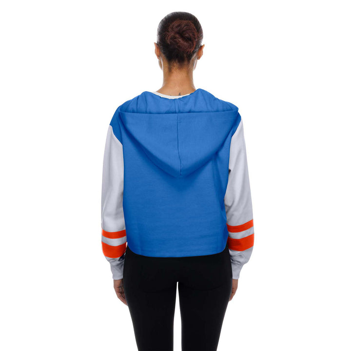 Edmonton Oilers Women's New Era Blue & White Jersey Hoodie