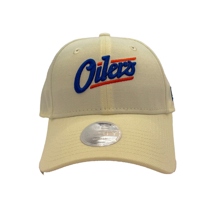 Edmonton Oilers Women's New Era Chrome 9FORTY Alternate Logo Adjustable Hat