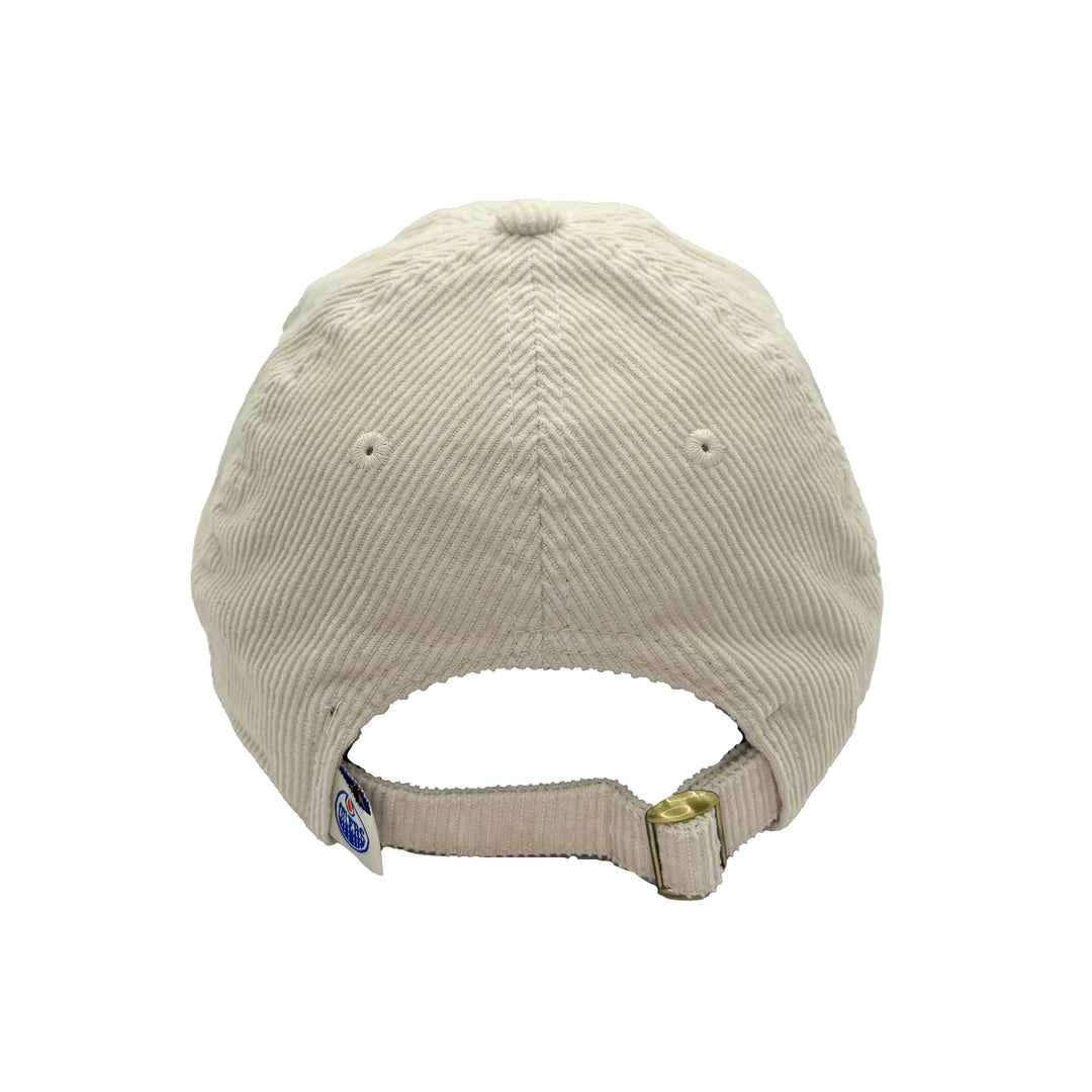 Edmonton Oilers Women's New Era Cream Corduroy 9TWENTY Adjustable Hat