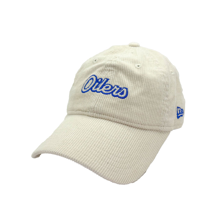 Edmonton Oilers Women's New Era Cream Corduroy 9TWENTY Adjustable Hat