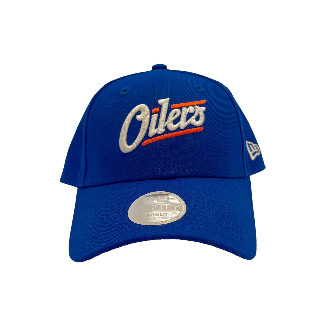 Edmonton Oilers Women's New Era Royal 9FORTY Alternate Logo Adjustable Hat