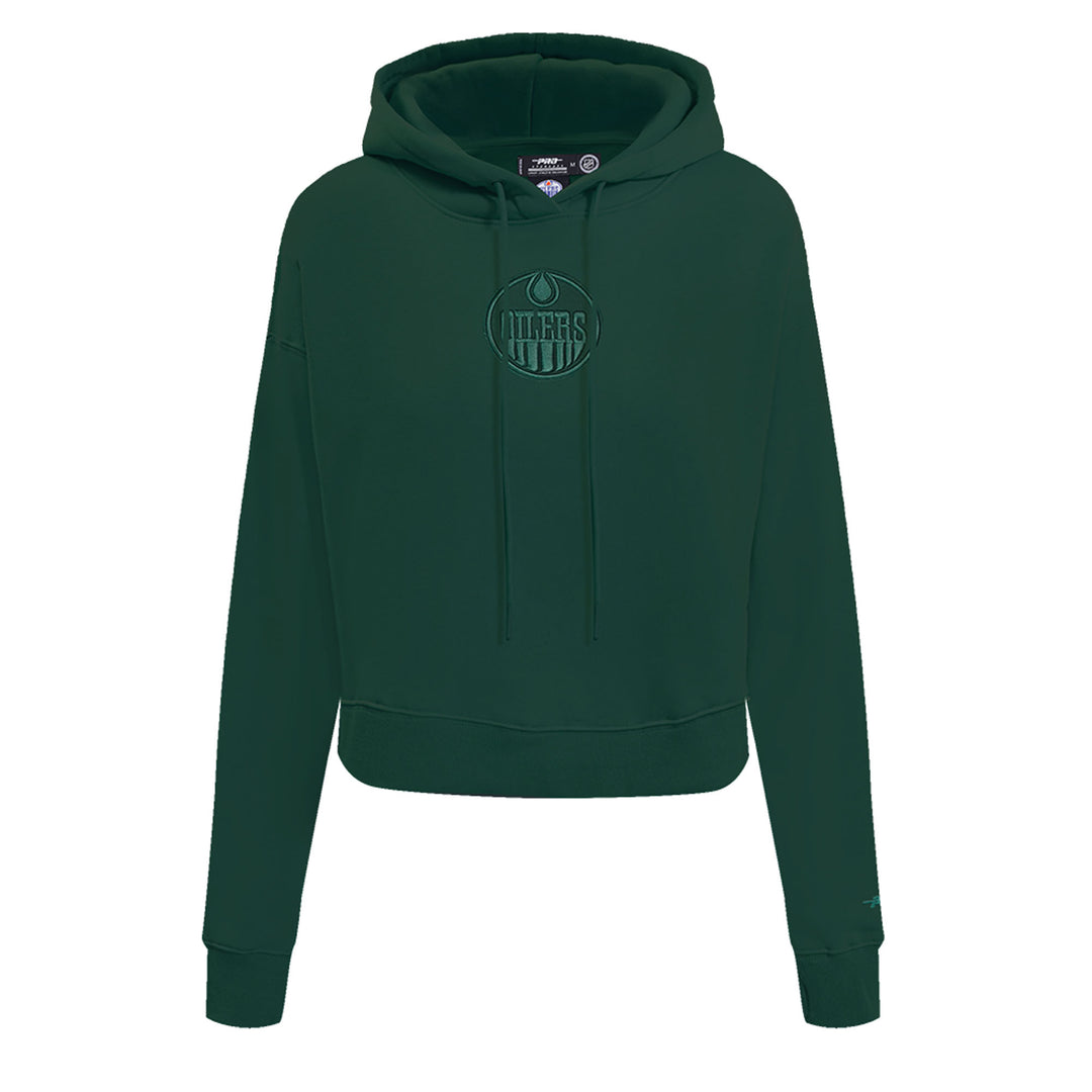 Edmonton Oilers Women's Pro Standard Forest Green Crop Hoodie